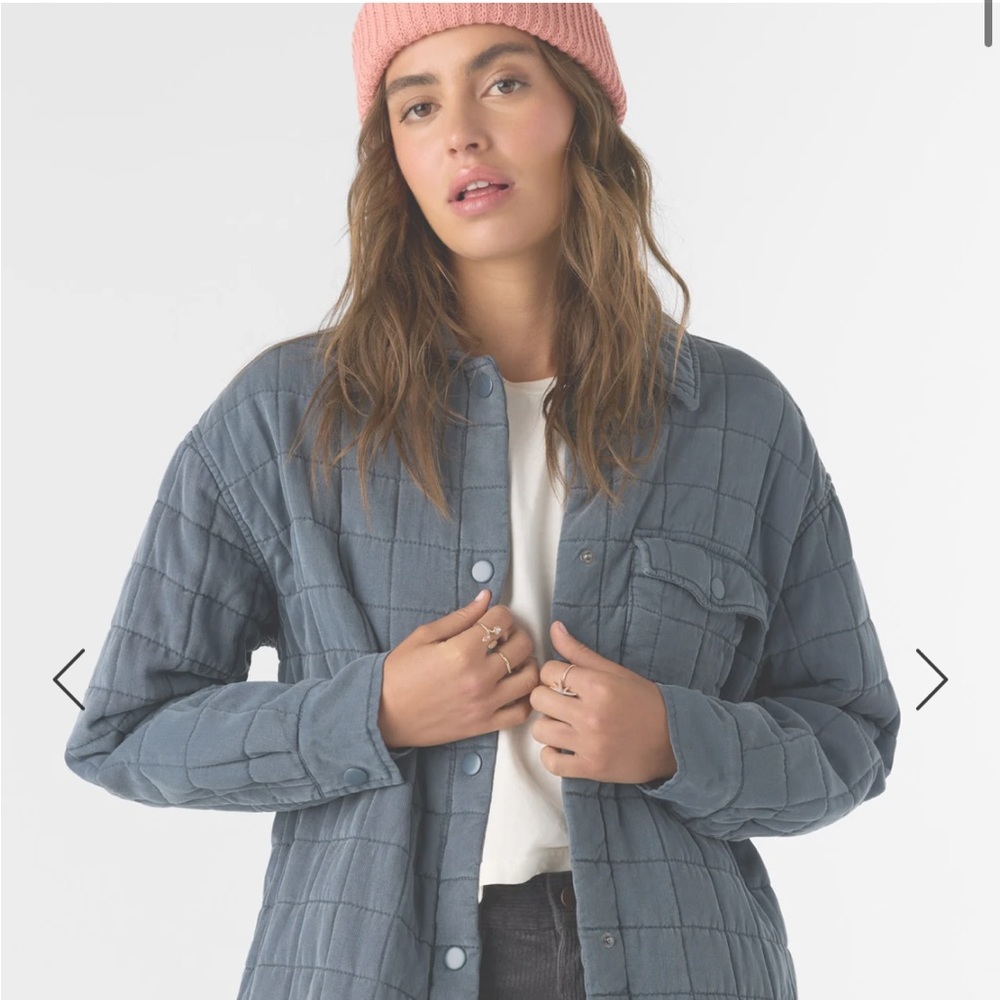 RYA QUILTED OVERSIZED FIT SNAP FRONT JACKET
